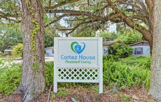 Cortez House Assisted Living Facility signage.