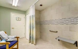 Brookdale Pointe West shower.