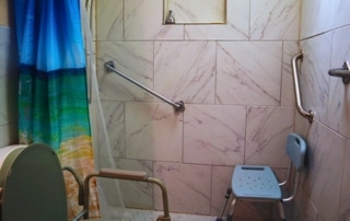 Select Group Homes Shower room.