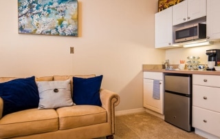 The Windsor of Bradenton Apartment Living Room and Kitchen.