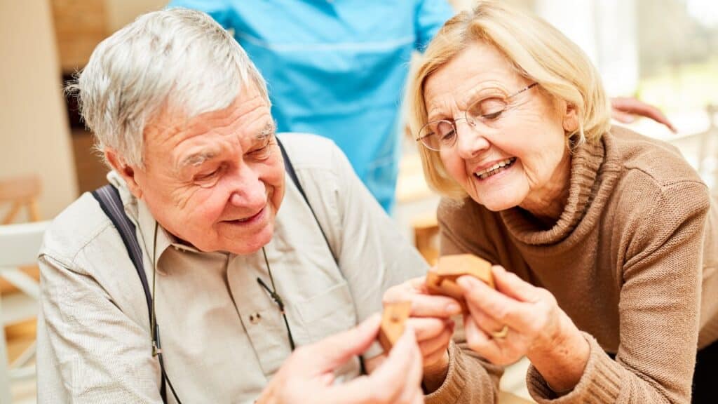 Senior parent with dementia in assisted living