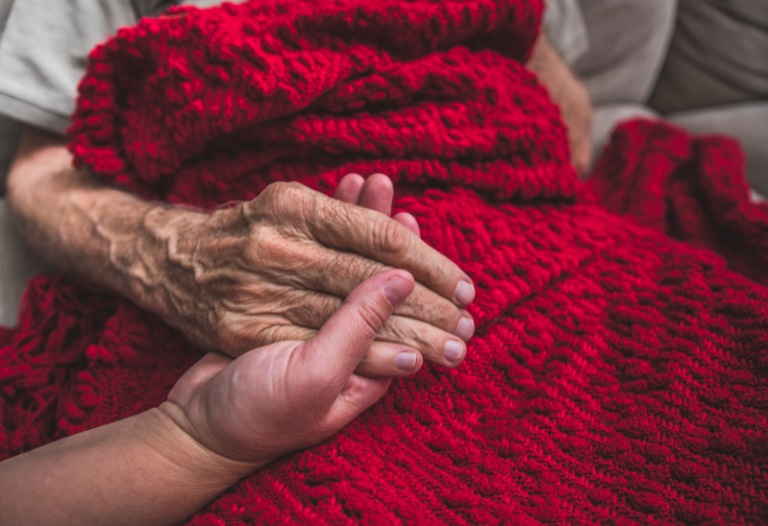 Senior parent in hospice.