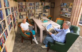 Lakehouse West Library and Reading Area.