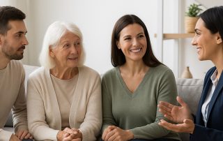 Family and Senior Care Advisor talking about Senior Care Decisions