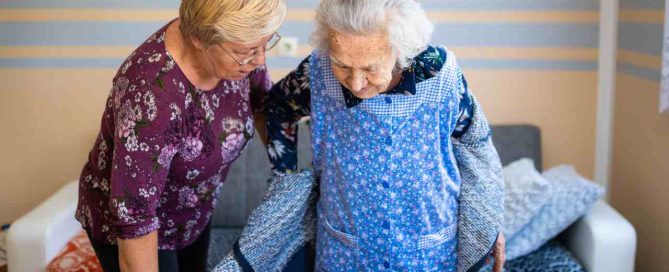 Caregiver assisting a senior with Activities of Daily Living