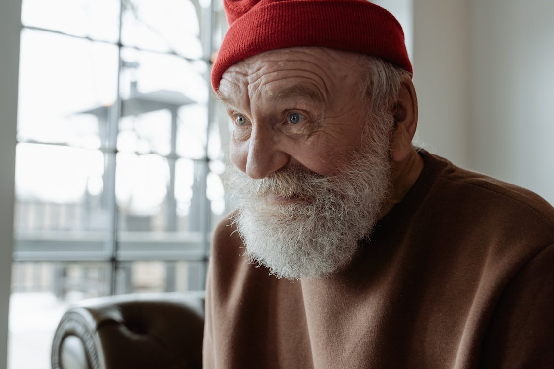 An elderly person.