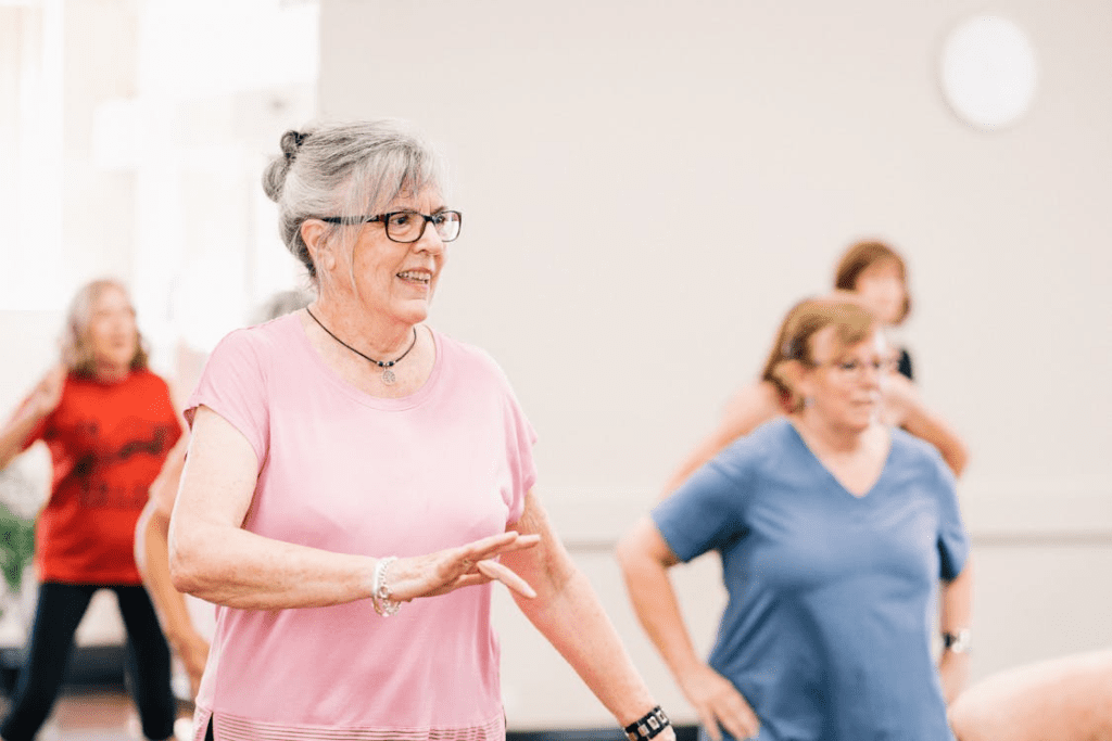 A group of elderly people.