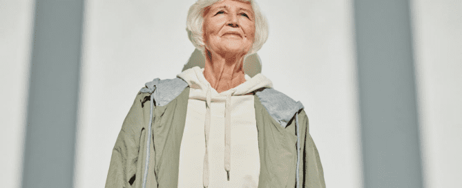 An elderly woman