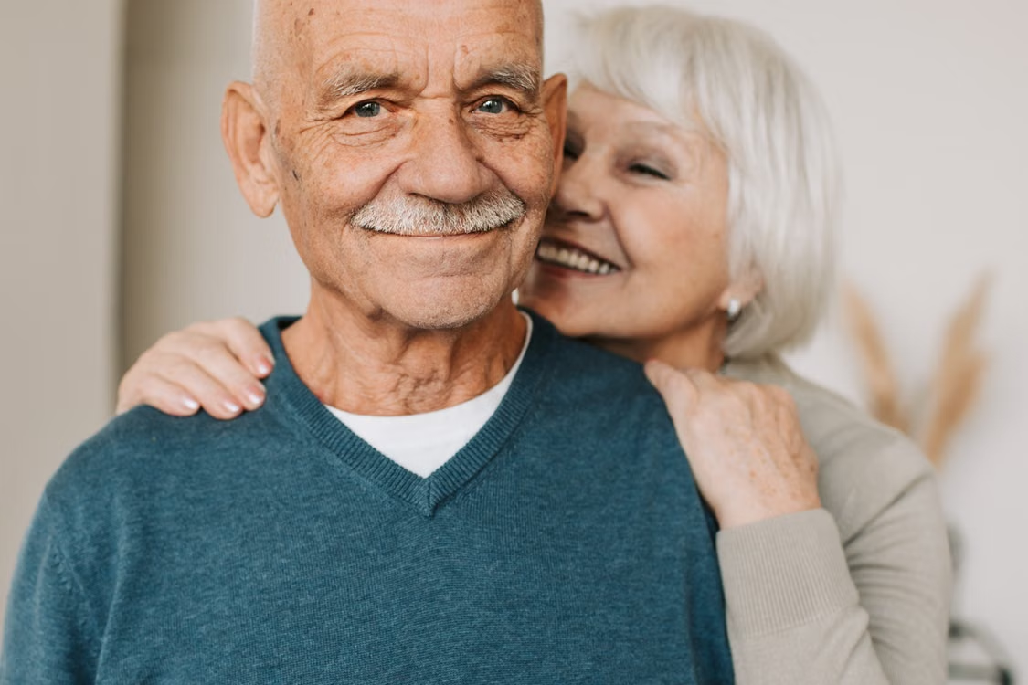 An elderly couple